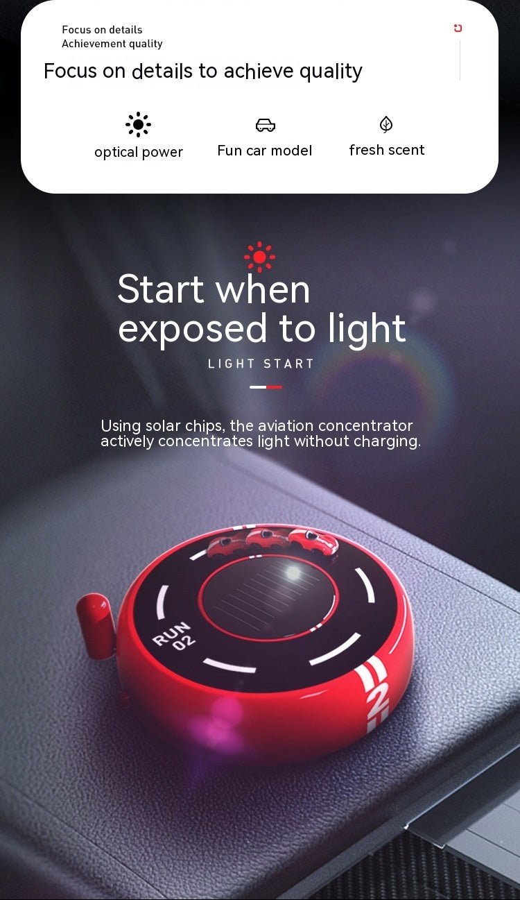 Automobile Aromatherapy Car Light Sense Model Decoration Solar Perfume Creative Personality Fragrance - Zambeel