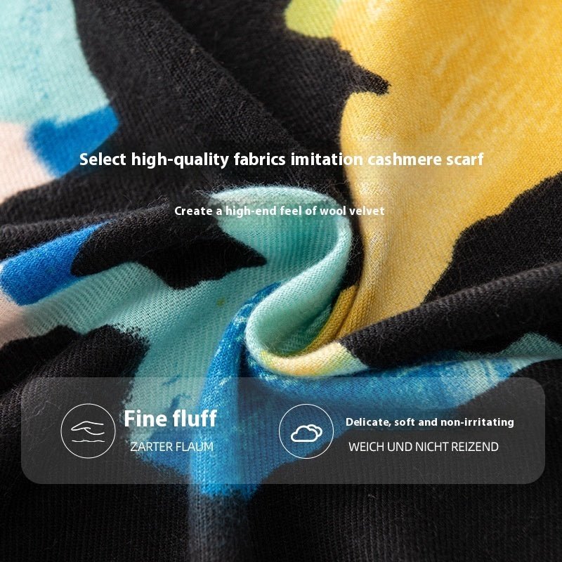 Autumn And Winter Cashmere Scarf Women's All - match Atmosphere High Sense - Zambeel