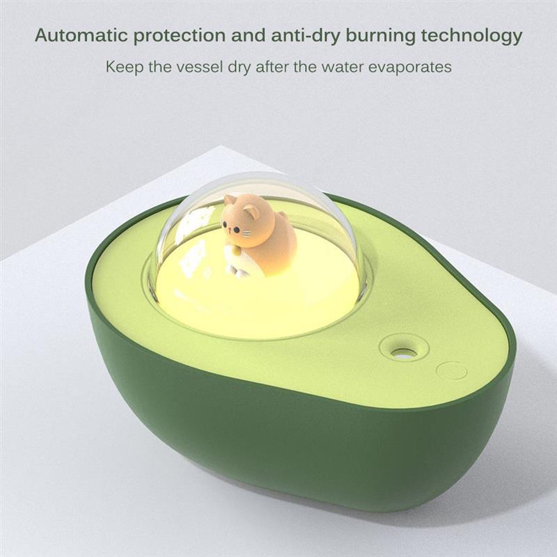 Avocado Mini Spray Humidifier USB Charging Night Light Portable Mist Sprayer For Home Car - Zambeel