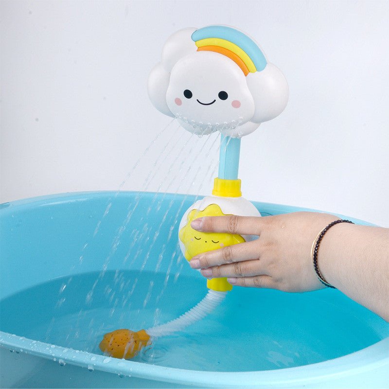 Baby Bath Toys, Children'S Water Bath Toys, Boys And Girls, Infants And Young Children, Manual Rainbow Cloud Spray Shower - Zambeel