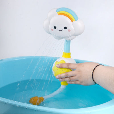 Baby Bath Toys, Children'S Water Bath Toys, Boys And Girls, Infants And Young Children, Manual Rainbow Cloud Spray Shower - Zambeel