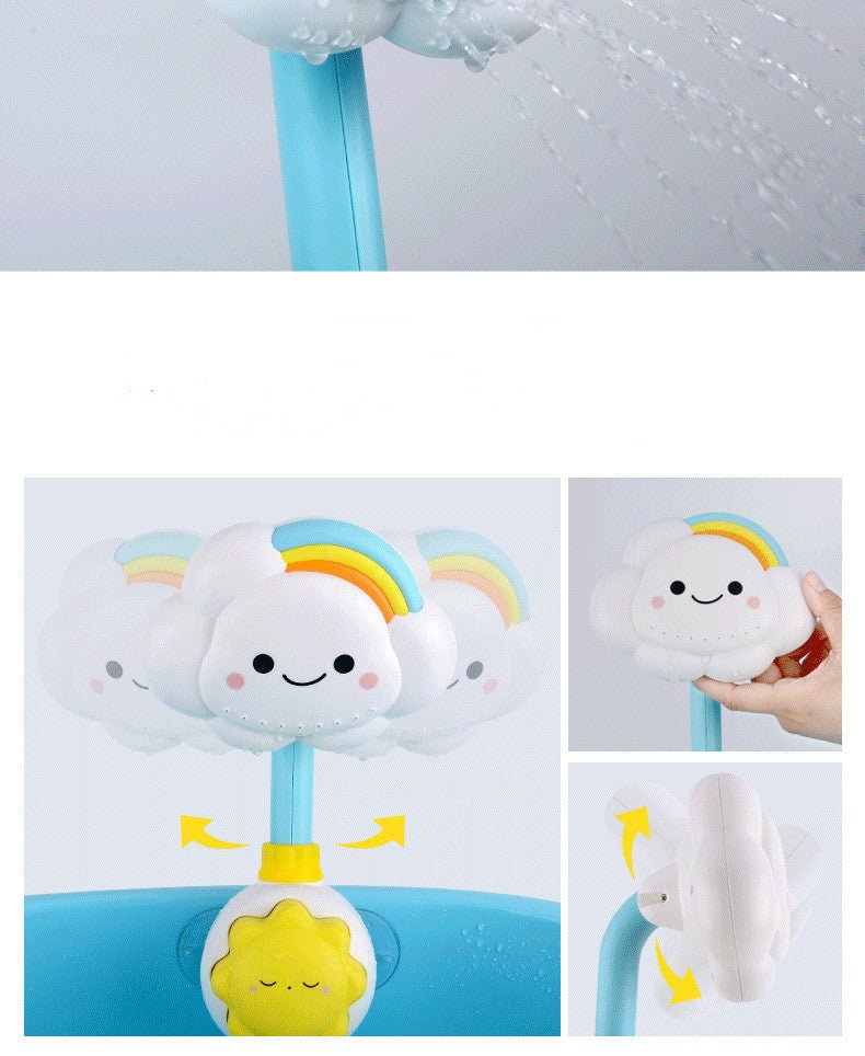 Baby Bath Toys, Children'S Water Bath Toys, Boys And Girls, Infants And Young Children, Manual Rainbow Cloud Spray Shower - Zambeel