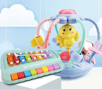 Baby Rattle Toy Teether Baby Grip Training Glowing Toy - Zambeel