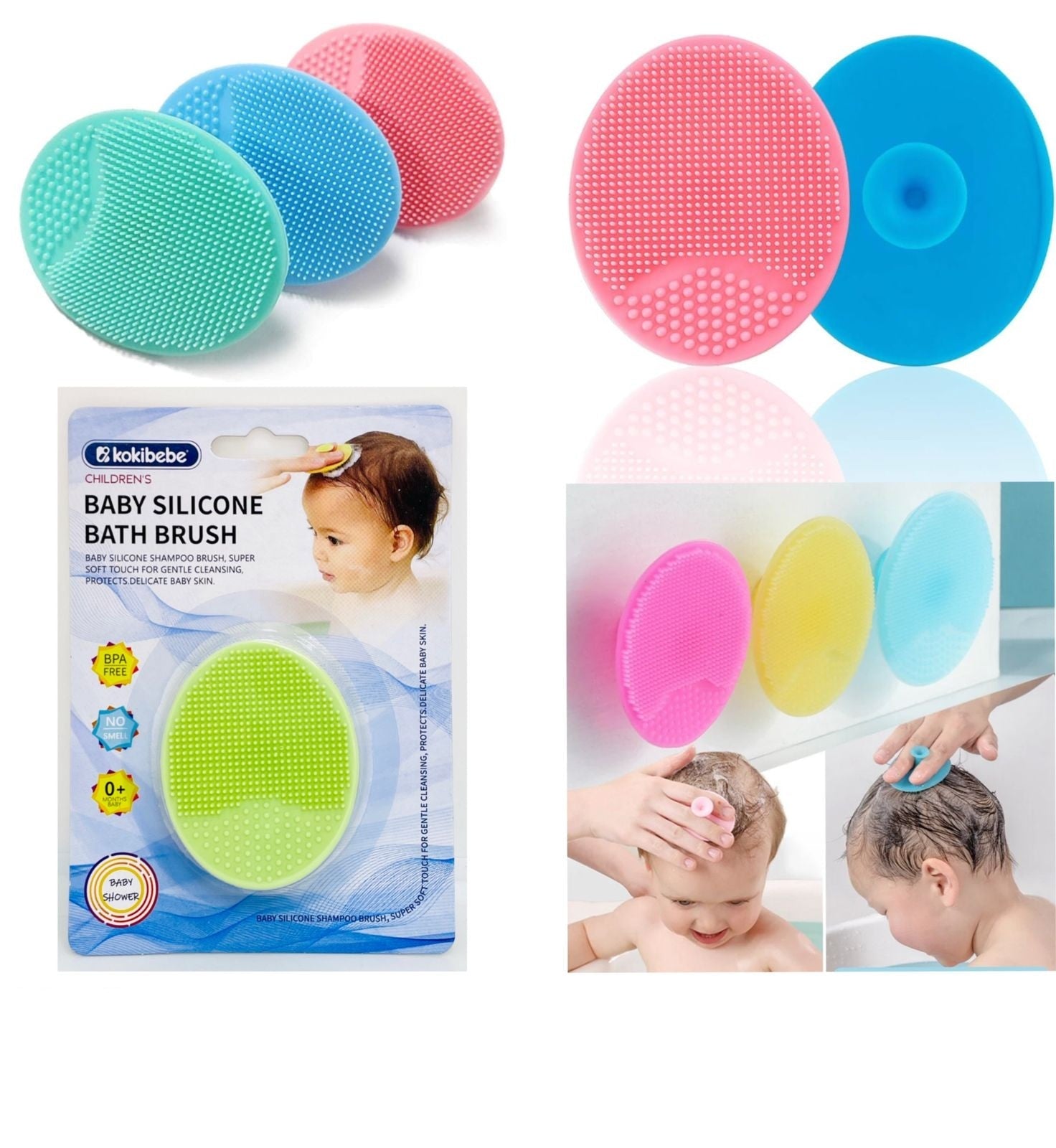 Baby Silicone Bath Brush (JR - 6055) - Zambeel