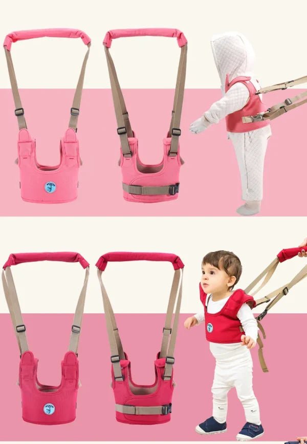Multiple views of baby walking assistant belt