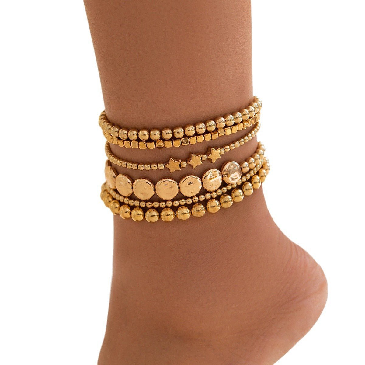 Beach Handmade Beaded Stretch Anklet XINGX - Zambeel