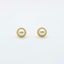 Beaded Border Pearl Gold Earring | Stainless Steel | 18K Gold Plated - Zambeel