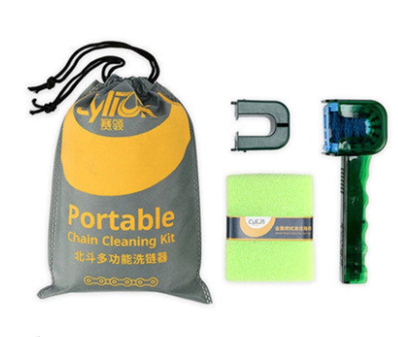 Bicycle Chain Cleaner Scrubber Brush Set Cycling Cleaning Kit Mountain Bike Wash Cleaning Tool - Zambeel