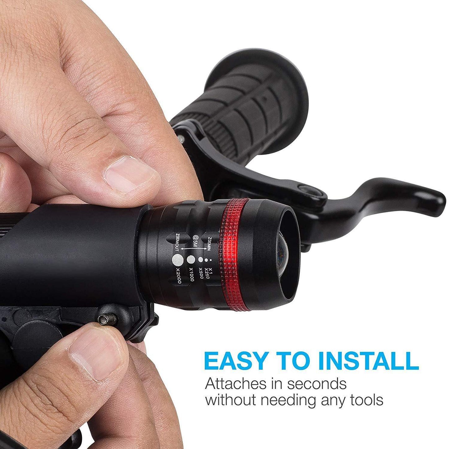 Bicycle Headlights And Taillights Set With Bracket - Zambeel