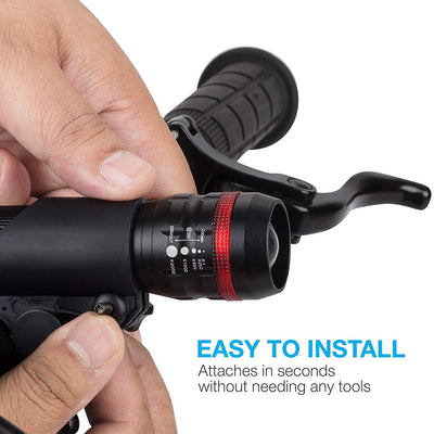 Bicycle Headlights And Taillights Set With Bracket - Zambeel