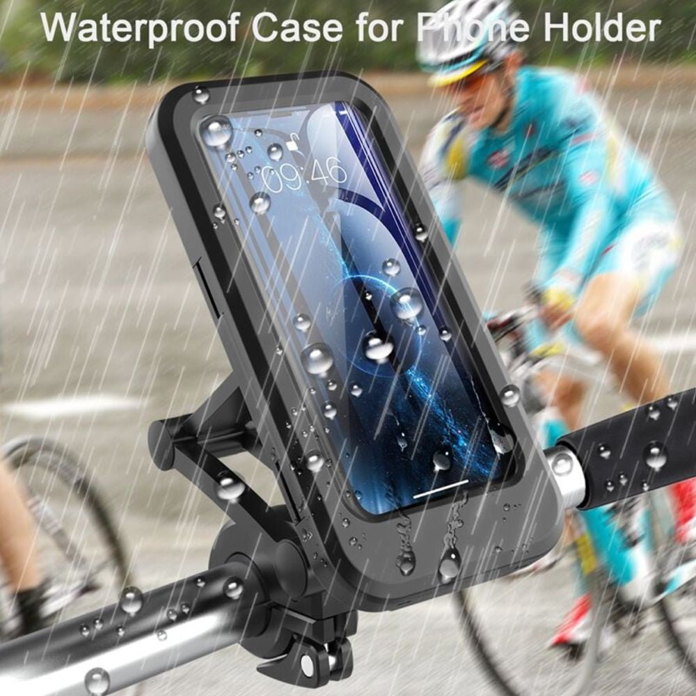 Bicycle Motorcycle Waterproof Mobile Phone Stand Waterproof Mobile Phone Case Folding Mobile Phone Navigation Stand Rainproof Bag - Zambeel