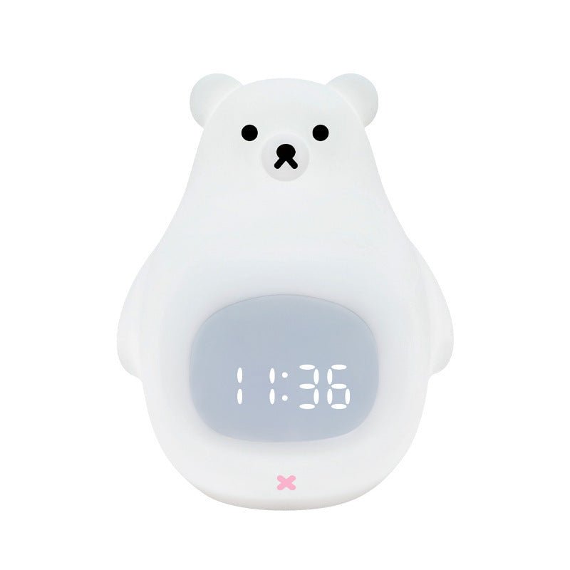 Big White Bear With Sleeping Timer Silicone Night Light - Zambeel