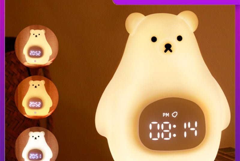 Big White Bear With Sleeping Timer Silicone Night Light - Zambeel
