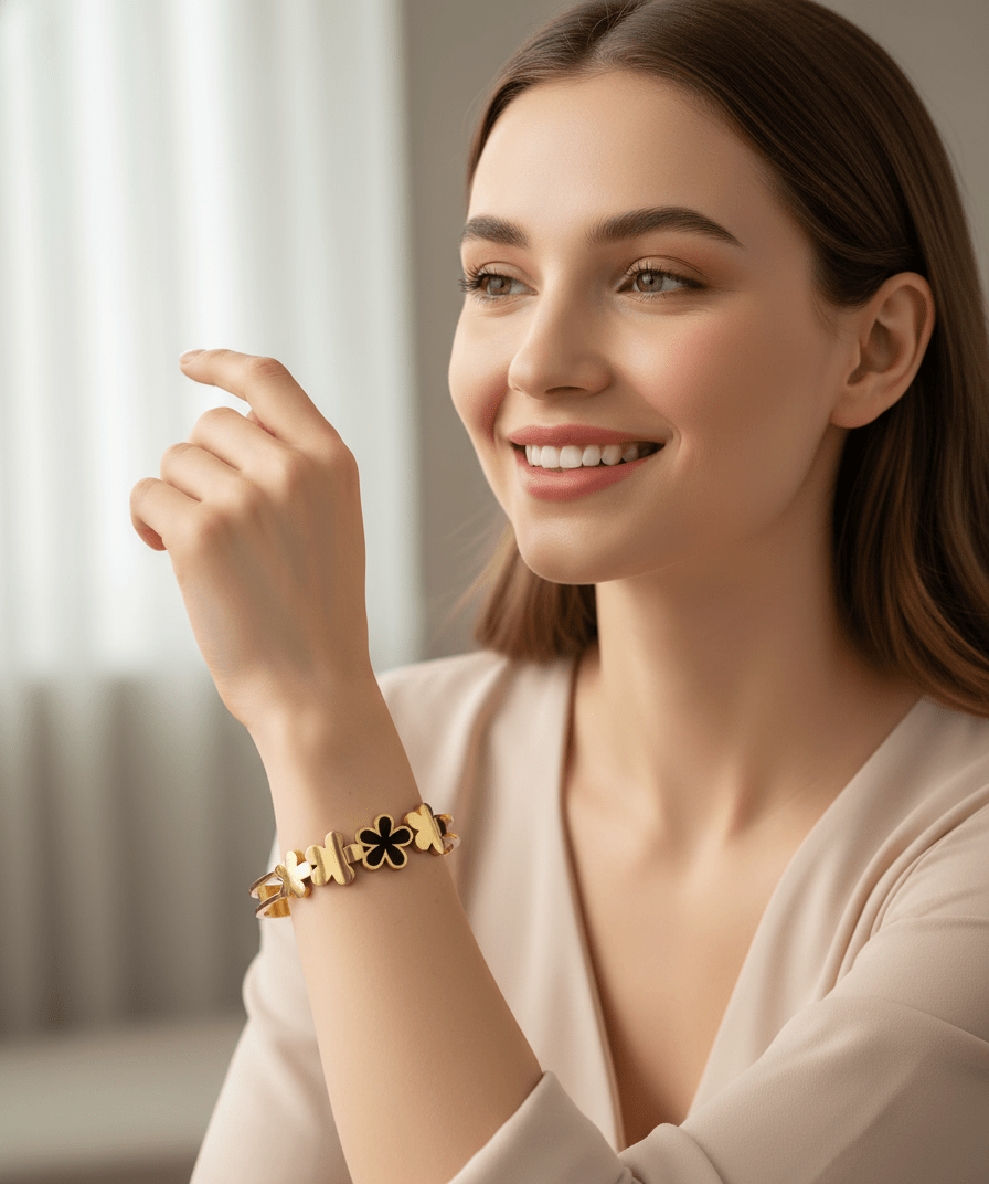 Black Clover Elegance Bangle - Zambeel