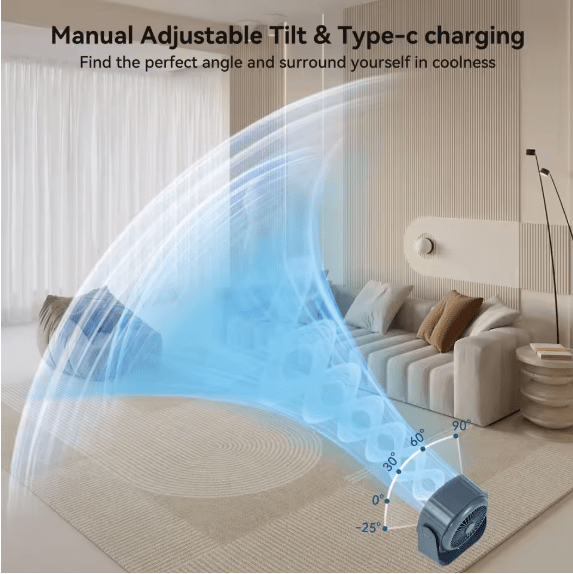 Bladeless Desk Fan with Digital Display - Zambeel