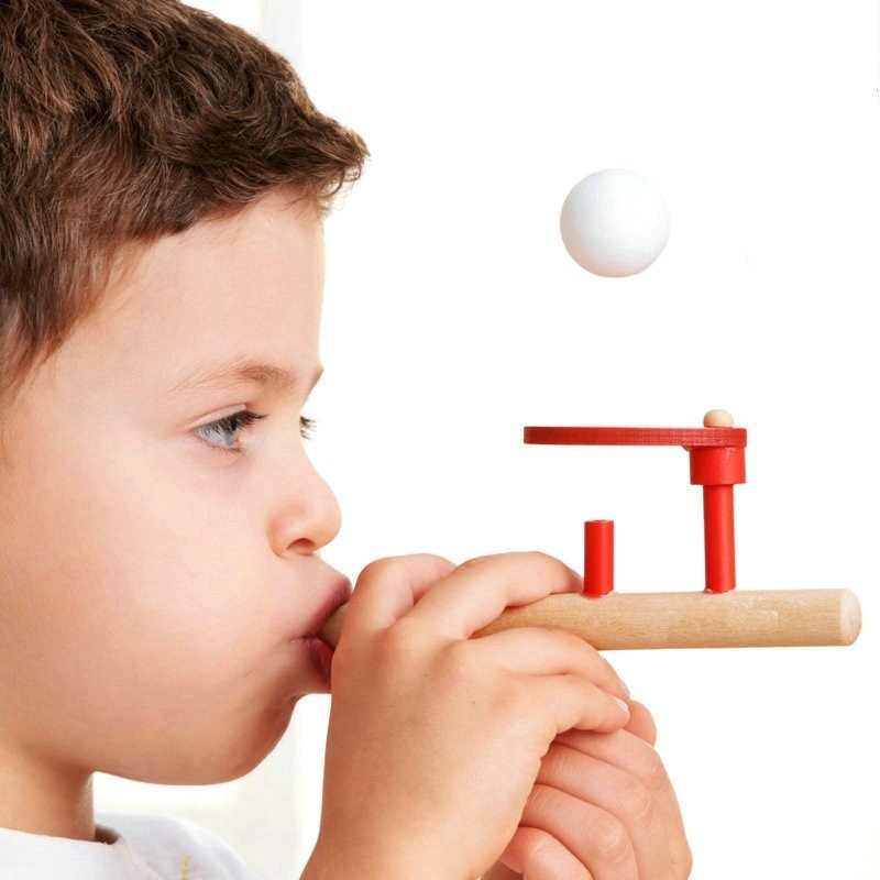 Blowing Balls Magic Suspension Balls Children Kids Boys Girls Wood Puzzle Traditional Toys Parenting Baby Games - Zambeel