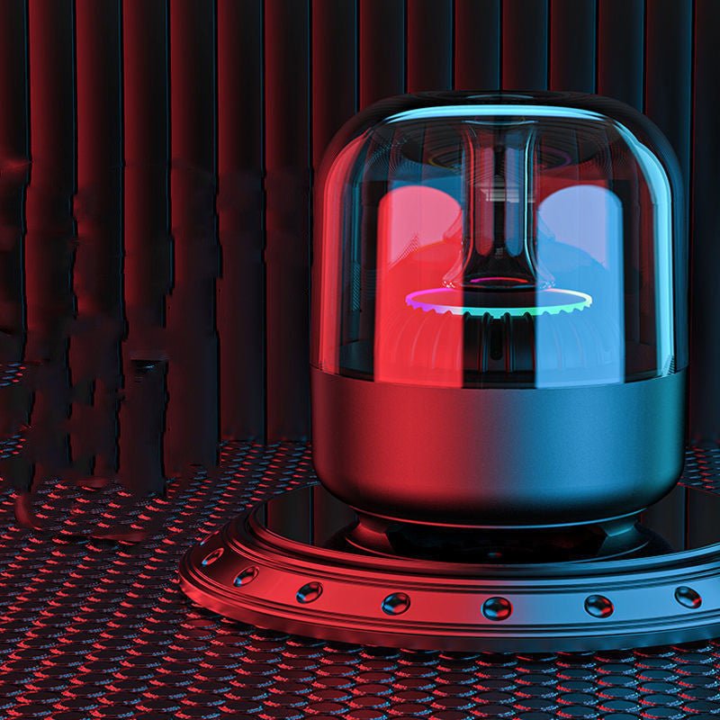 Blue Glass Speaker Desktop MINI Computer Bass - Zambeel