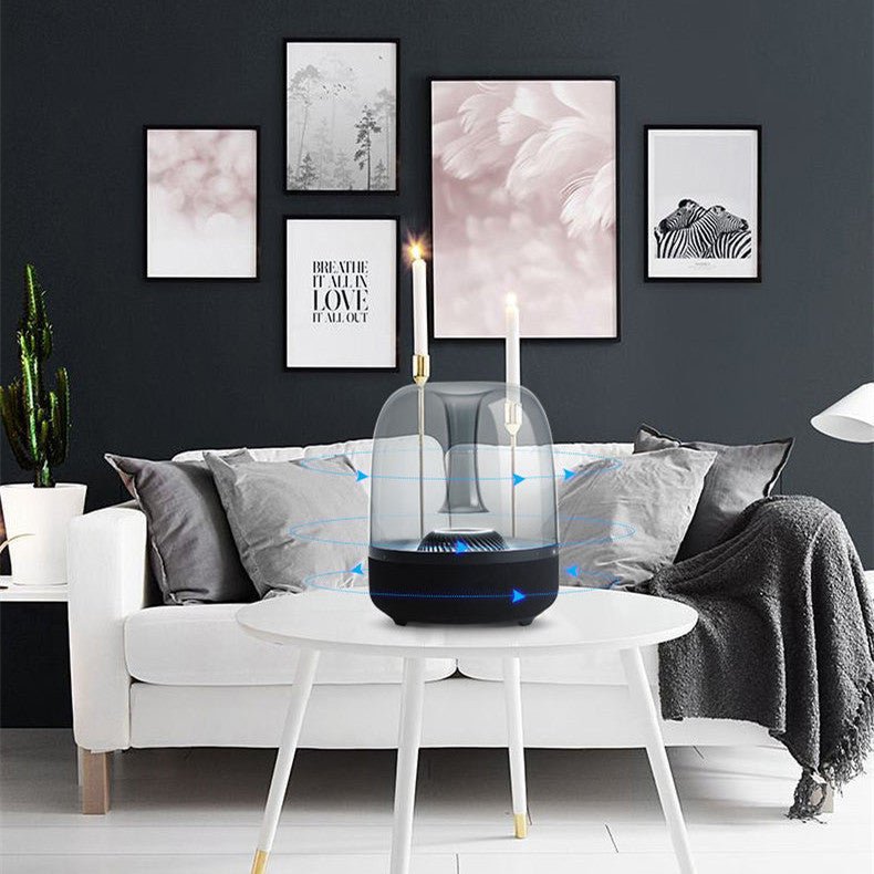 Blue Glass Speaker Desktop MINI Computer Bass - Zambeel