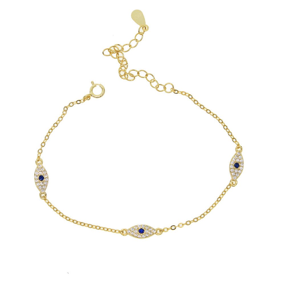Blue Horse Eye Micro - inlaid Zircon Women's Bracelet - Zambeel