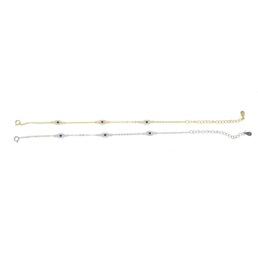 Blue Horse Eye Micro - inlaid Zircon Women's Bracelet - Zambeel