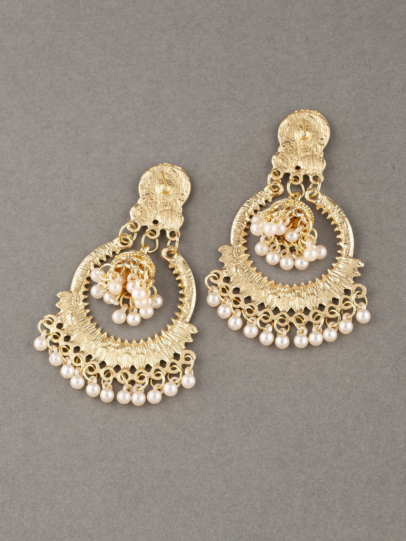 Bohemian Retro Ethnic Style Alloy Little Bell Shape Pendant Tassel Earrings - Zambeel