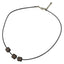 Bohemian Retro Style Black Braided Rope Leather Rope Wooden Bead Beaded Necklace - Zambeel