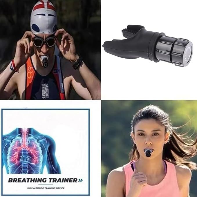 Breathing Trainer Respirator Fitness Equipment Exercise Lung Face Mouthpiece For Household Healthy Care Accessories - Zambeel