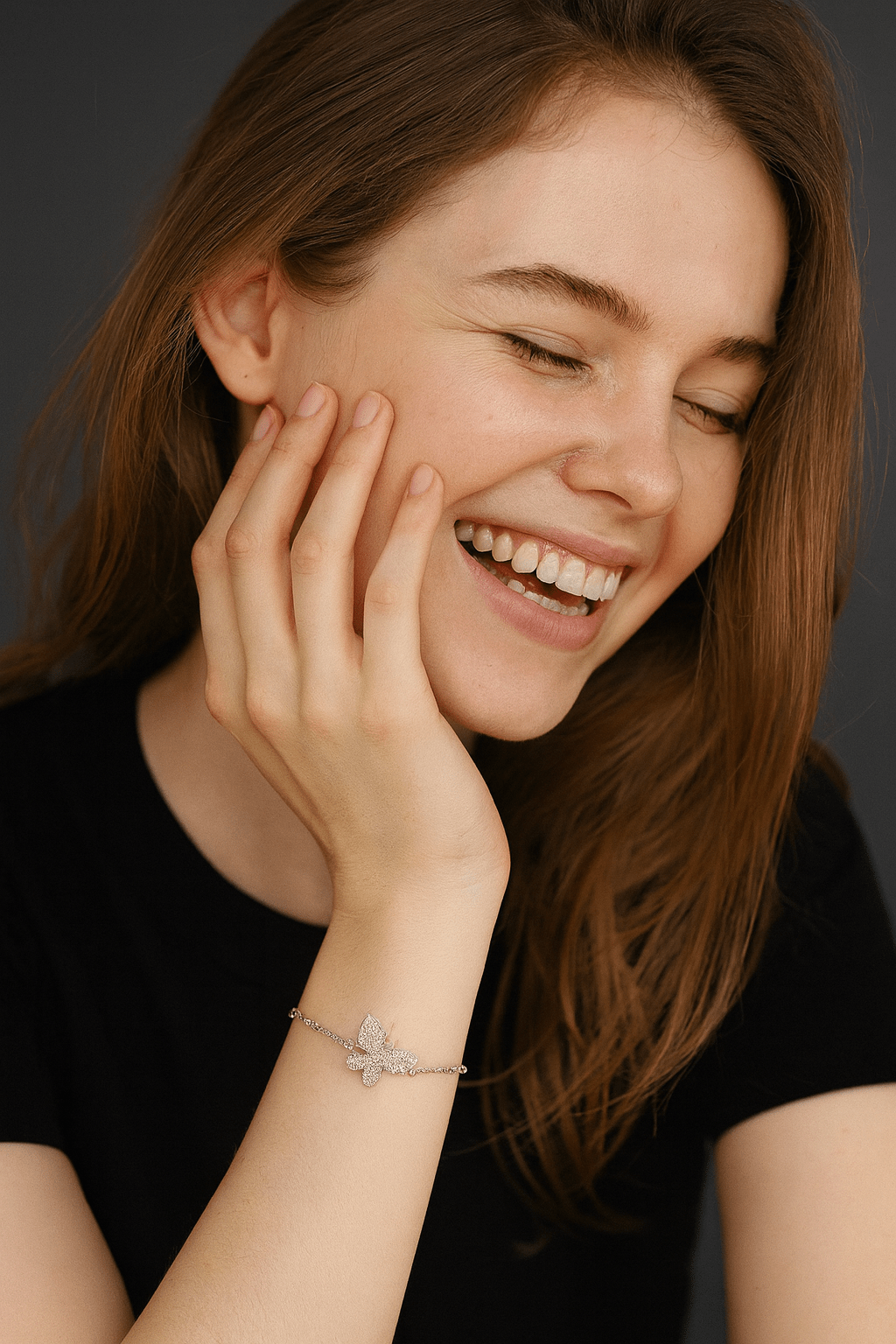 Butterfly Charm Pearl Bracelet - Zambeel