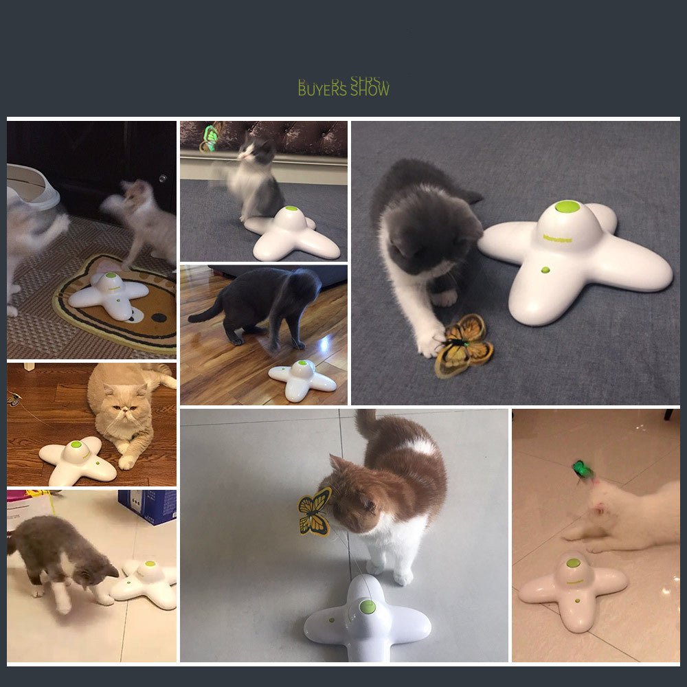 Butterfly Flying Funny Cat Artifact Funny Cat Toy Cat - Zambeel