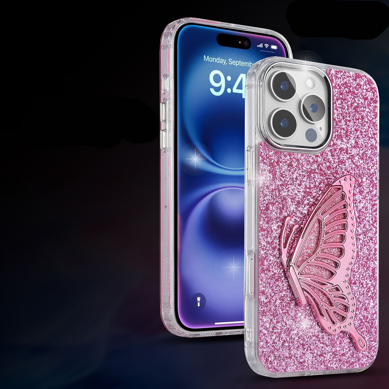 Butterfly Glitter Phone Case - Zambeel