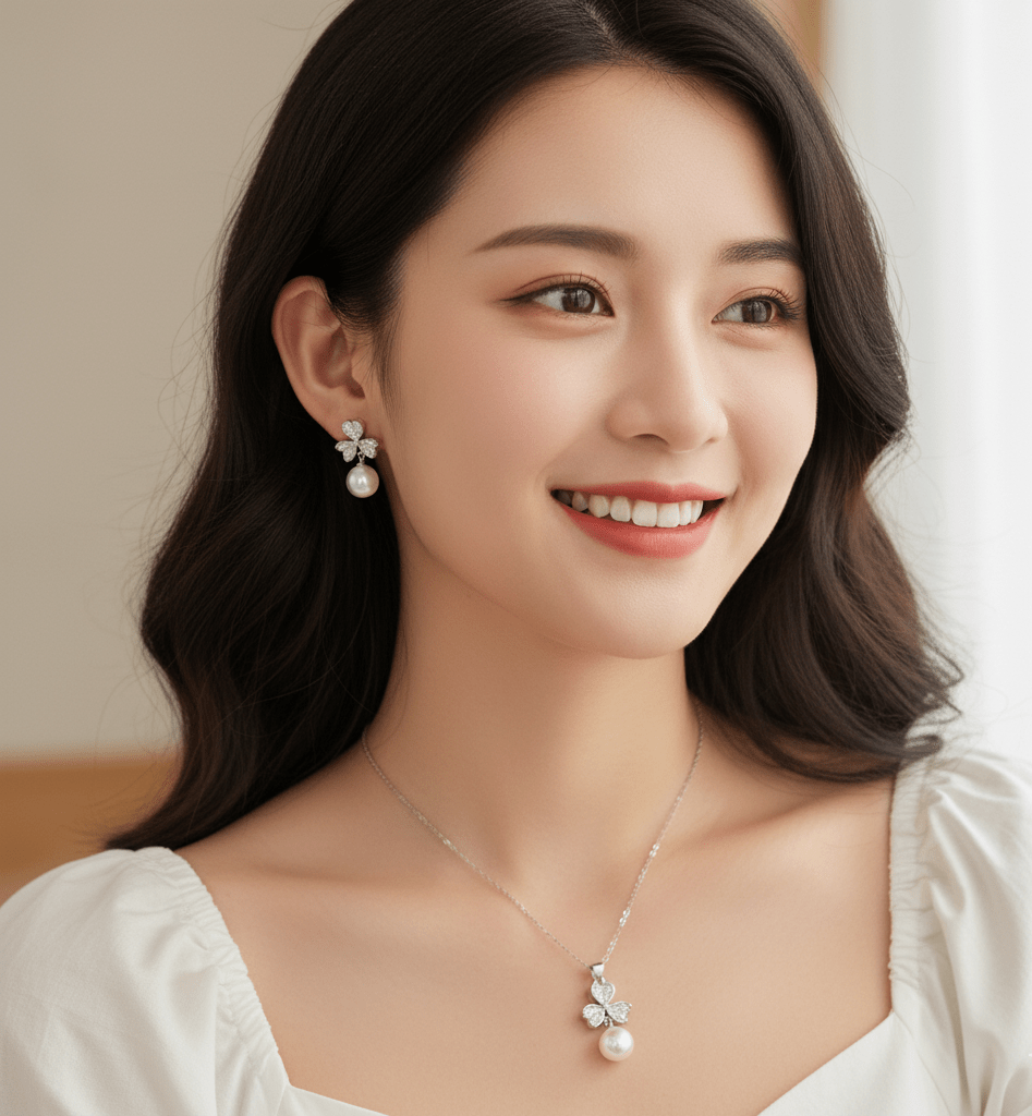 Butterfly Pearl Charm Jewelry Set - Zambeel