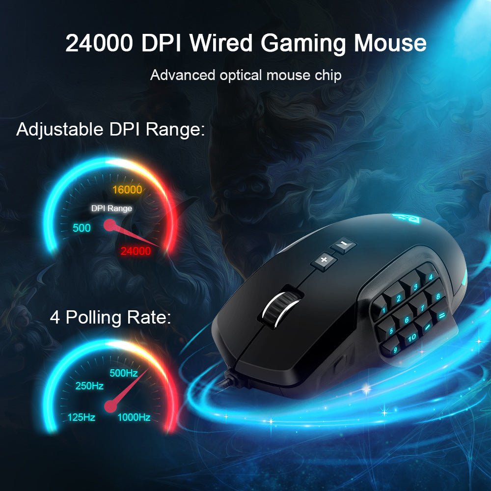 Button Laser Programming Gaming Computer Mouse Backlight Gaming Mouse - Zambeel