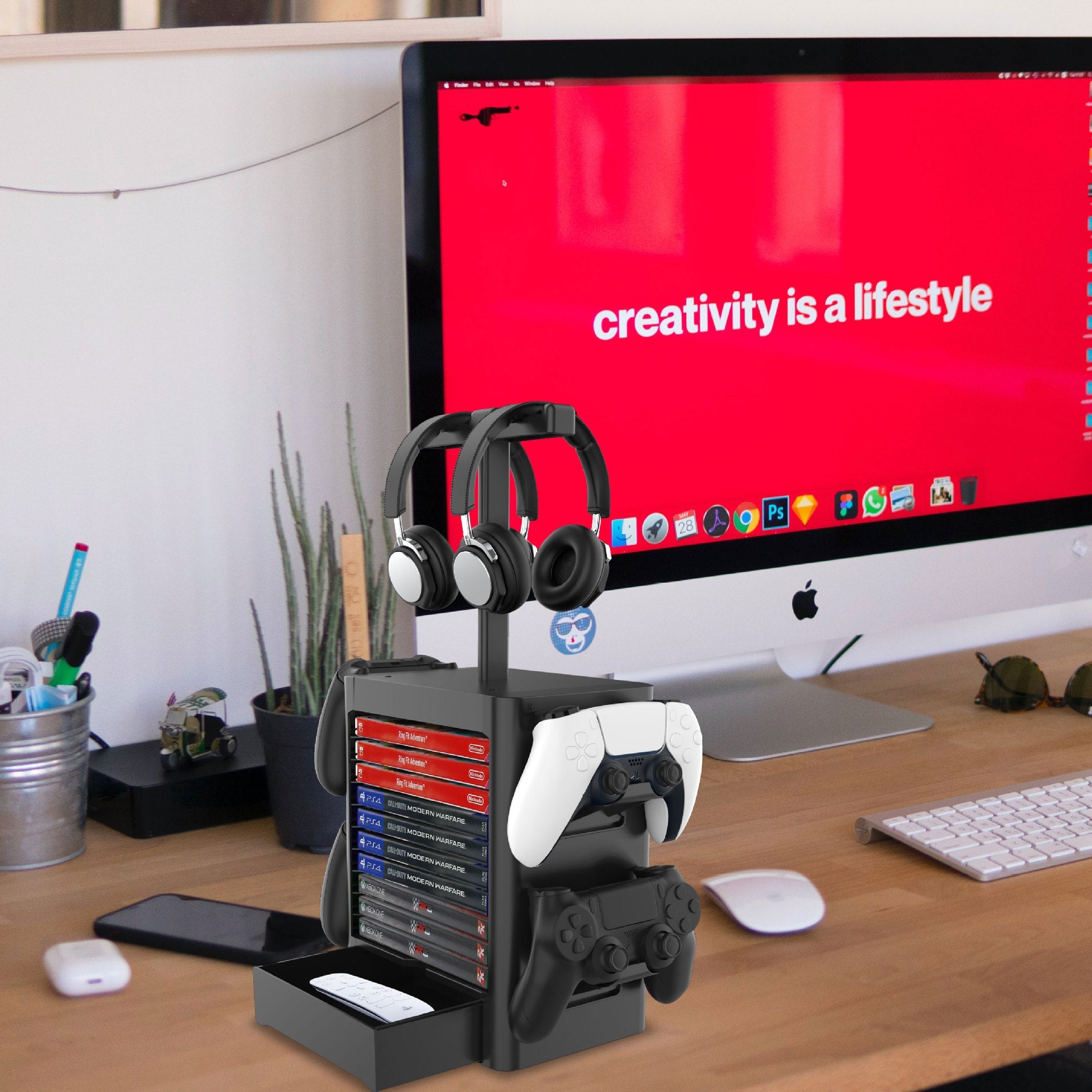 Can Receive The Earphone Handle Host CD Storage Rack - Zambeel