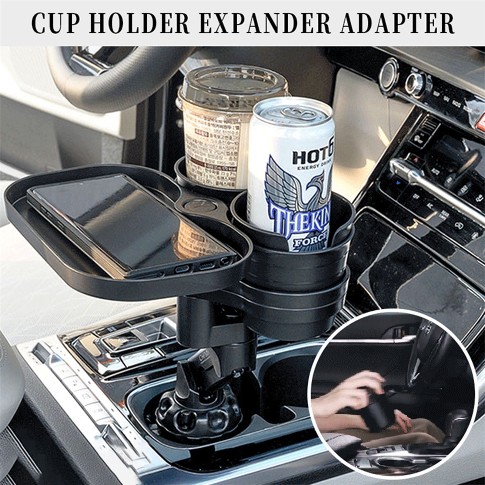 Car Cup Holder With Wireless Charging - Zambeel