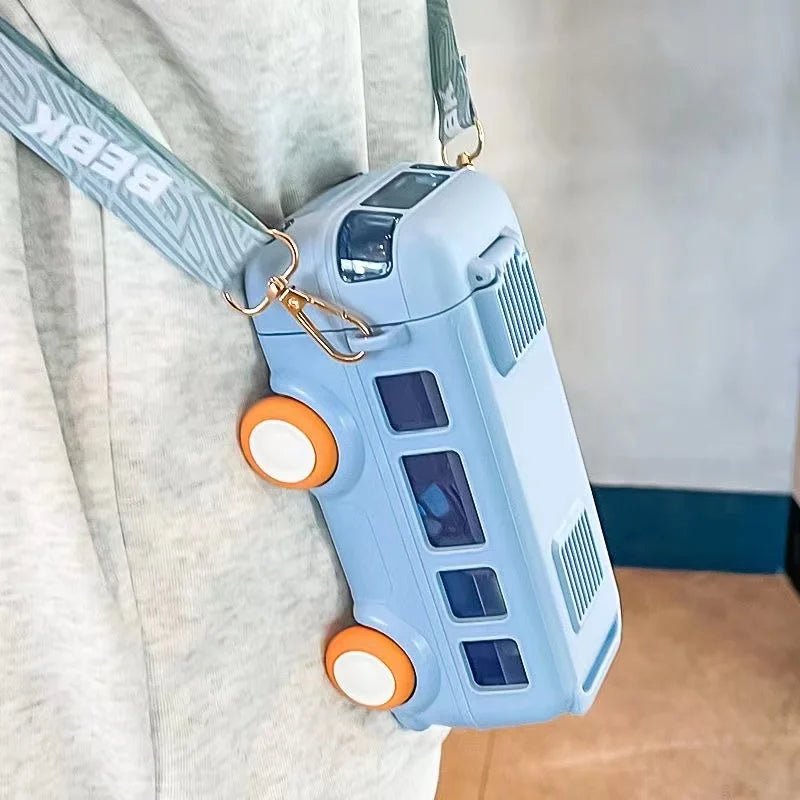 Car Design Kids Water Bottle with Strap - Zambeel