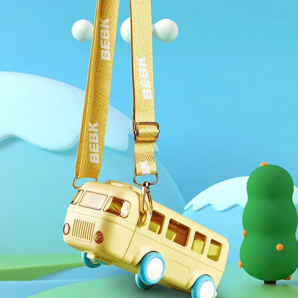 Car Design Kids Water Bottle with Strap - Zambeel