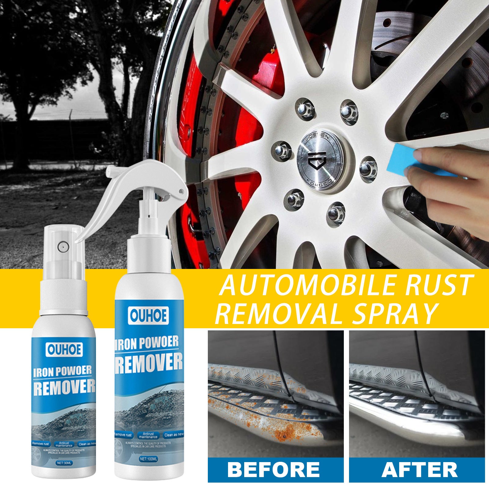 Car Iron Powder Rust Spray Anti - rust Rust Remover - Zambeel