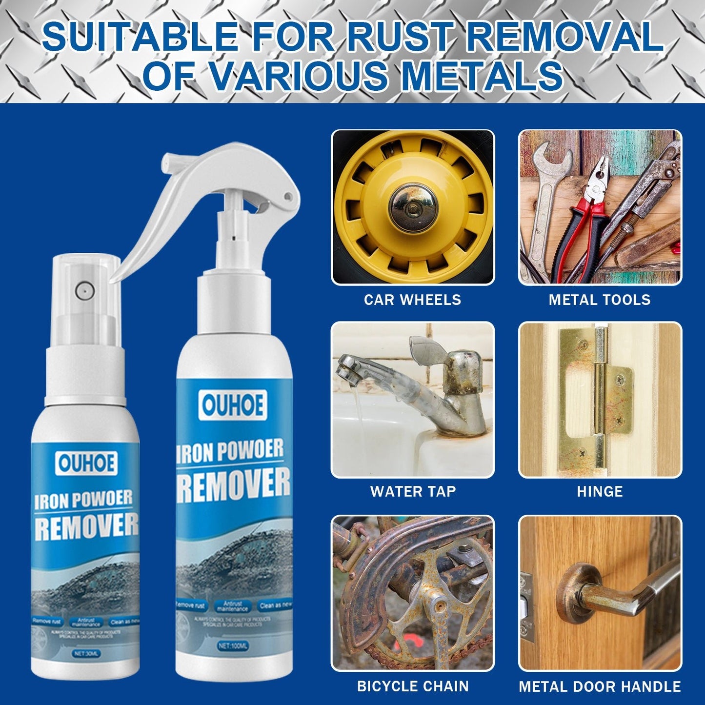 Car Iron Powder Rust Spray Anti - rust Rust Remover - Zambeel