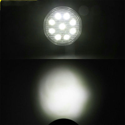 Car LED Work Light Mini Round 9 Lights 27W Auxiliary Light Modified Headlight Engineering Spotlight Headlight - Zambeel
