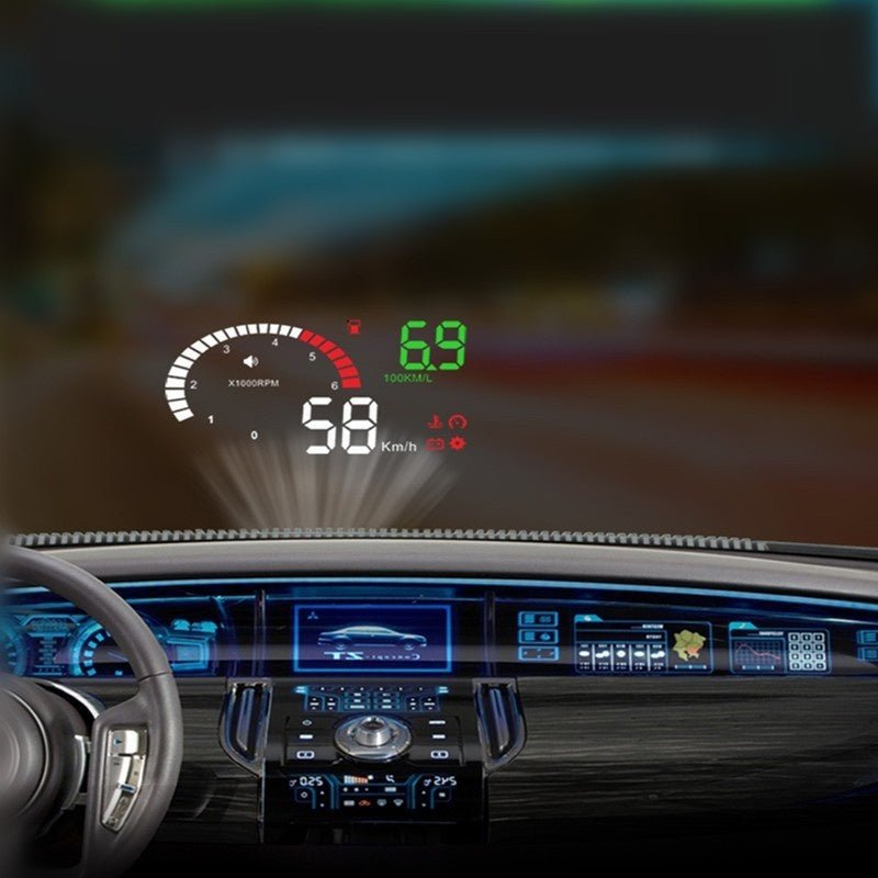 Car Mounted HUD Head Up Display Fuel Consumption Voltage Projector - Zambeel