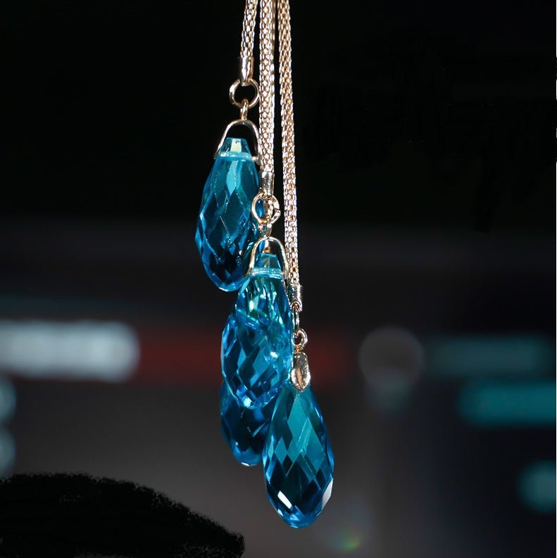 Car Pendant Double - Sided Crystal Swan King Pendant Creative Car Rearview Mirror Pendant - Zambeel