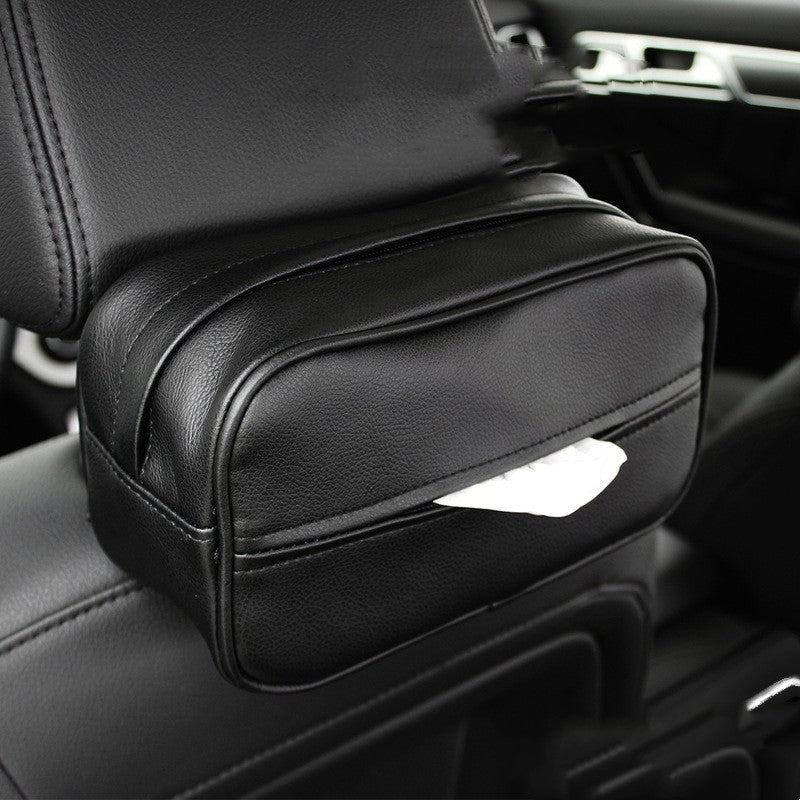 Car PU Hanging Leather Box Car Pumping Paper Bag - Zambeel