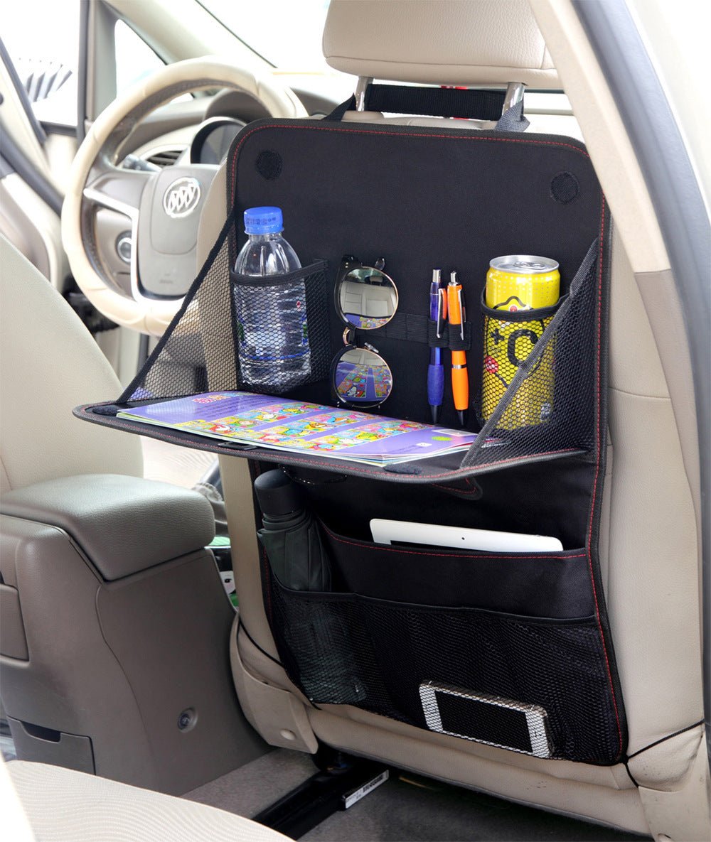 Car Seat Back Storage Bag Car Organizer Bag Foldable Dining Table Tray Travel Storage Bag Car Interior Accessories - Zambeel