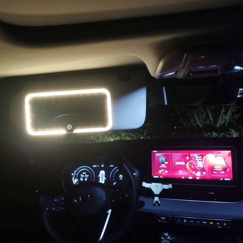Car Sun Visor With Light Led Make - up Mirror - Zambeel