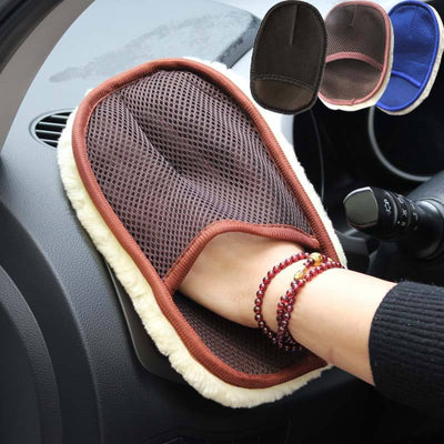 Car Type Soft Hair Car Wash Cleaning Gloves Car Motorcycle Car Wash Car Care Cleaning Tools - Zambeel