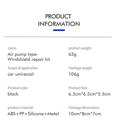 Car Windshield Crack Repair Tool - Zambeel