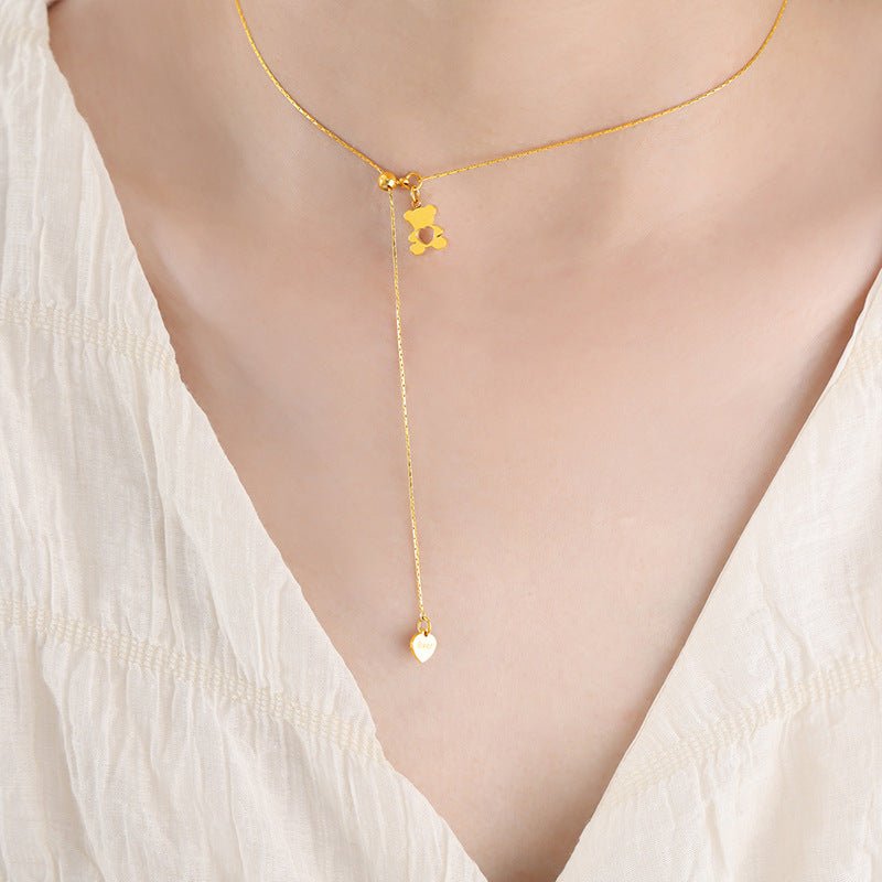 Cartoon Cartoon Bear Cute Jewelry For Girls Necklace - Zambeel