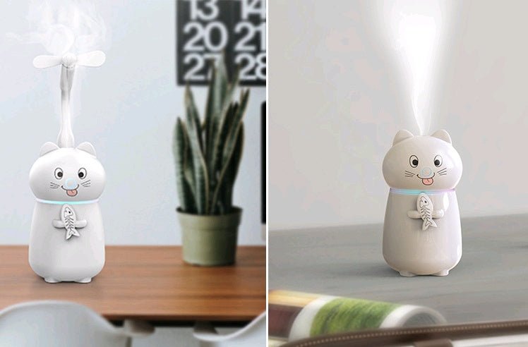 Cartoon Pet Cat Mute Humidifier Hydrating Humidifier Office Student Desktop Moisture Diffuser - Zambeel