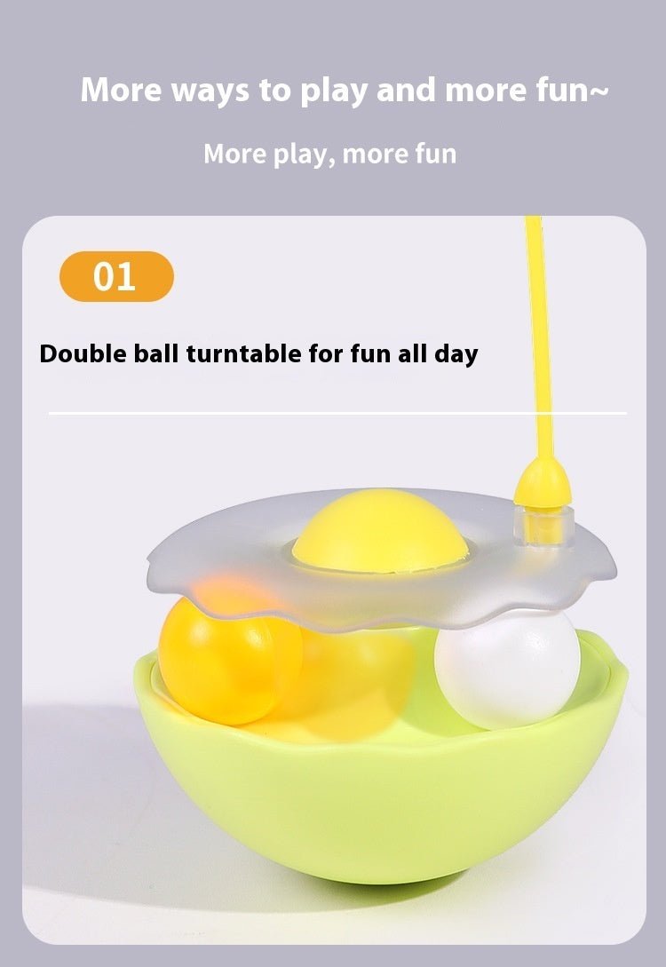 Cat Interactive Toy Funny Tumbler Toy Kitten Exercise Catching Leaky Food Ball Teaser Feather Wand Toys For Cat Accessories Pet Products - Zambeel