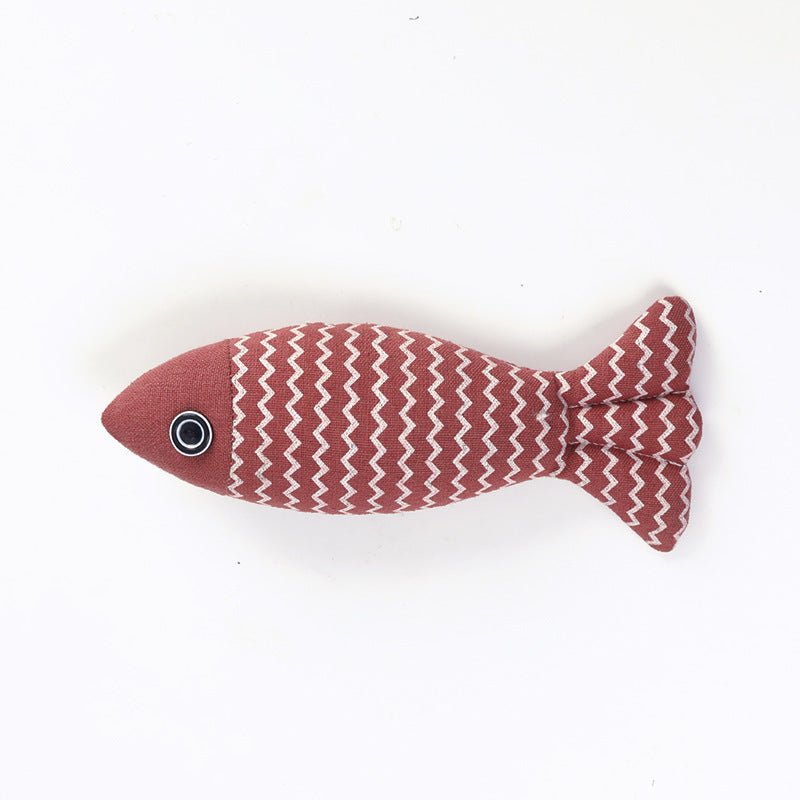 Cat Toy Funny Cat Linen Fish Pillow Self - hey Cat - Zambeel